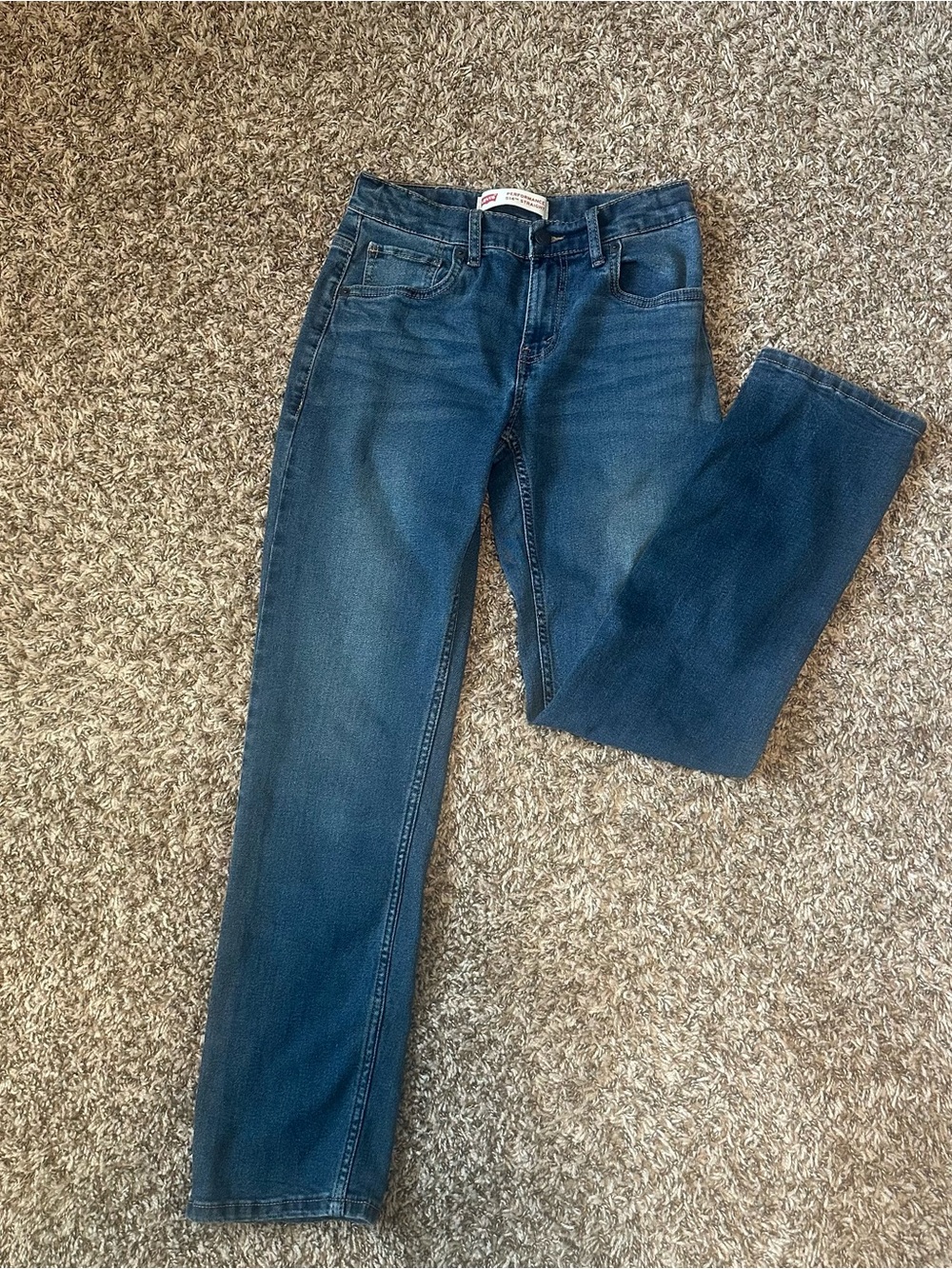 Levi's Kids Straight-Leg Jeans in Dark Blue Denim